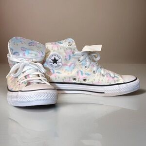 New Converse Chuck Taylor Hi Unicorn White Kids Size 5 Women’s 7 No Box ~NWOT~